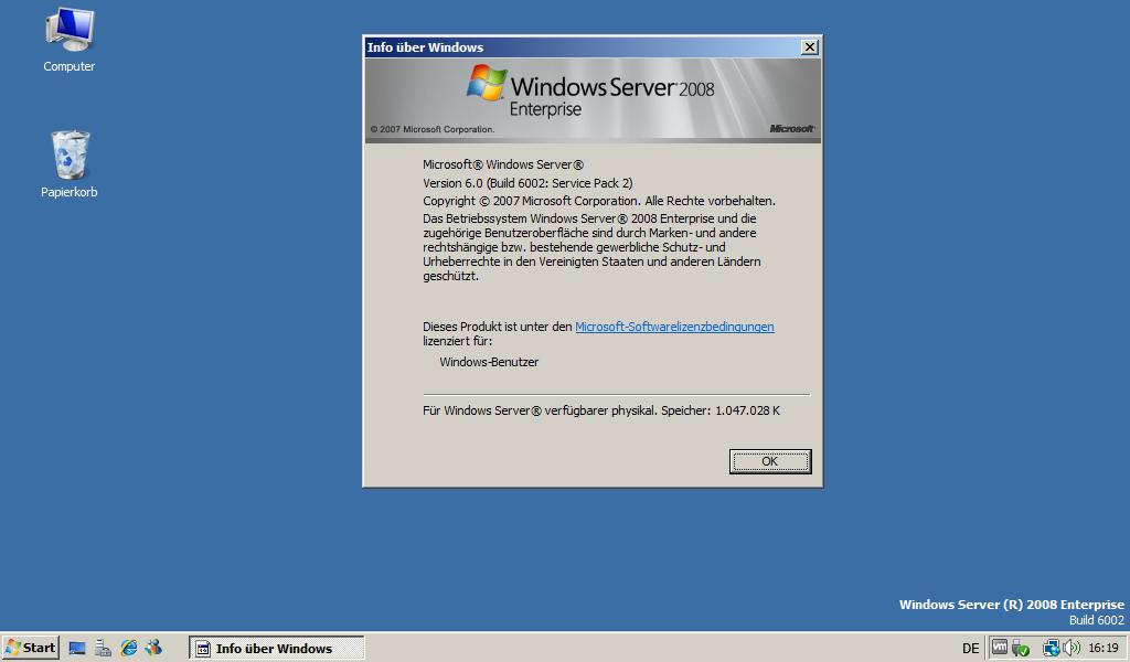 windows 2008 server sp2